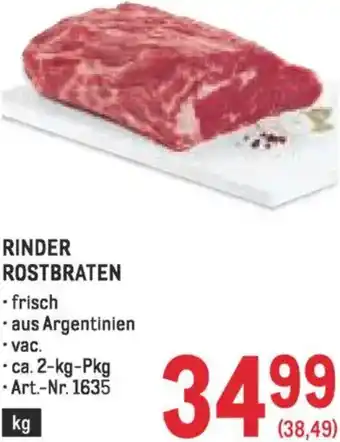 Metro Rinder rostbraten Angebot