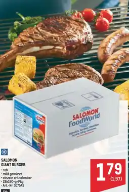 Metro Giant burger Angebot