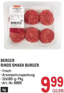 Metro Rinds smash burger Angebot