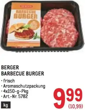 Metro Barbecue burger Angebot