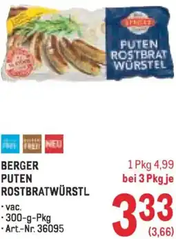 Metro Puten rostbrat würstel Angebot