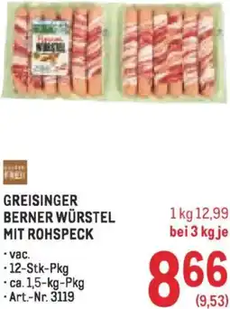 Metro Berner würstel mit rohspeck Angebot