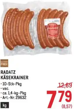 Metro Käsekrainer Angebot