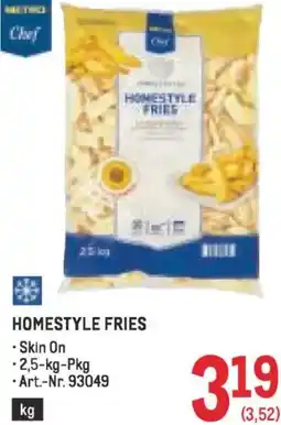 Metro Homestyle fries Angebot