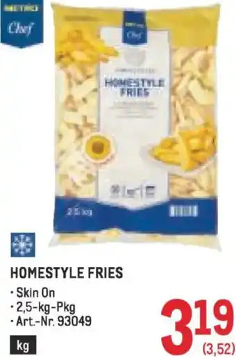 Metro Homestyle fries Angebot