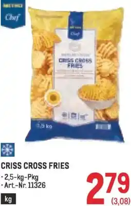 Metro Criss cross fries Angebot