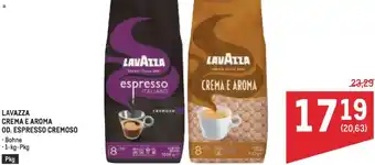 Metro Crema e aroma od. espresso cremoso Angebot