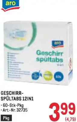 Metro Geschirr- spültabs Angebot