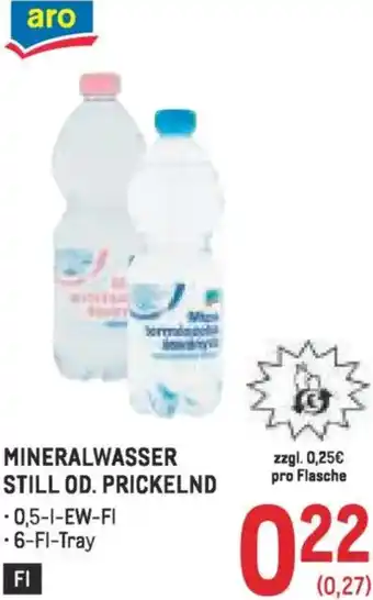 Metro Mineralwasser still od. prickelnd Angebot