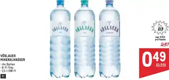 Metro MINERALWASSER Angebot