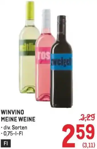 Metro Winvino meine weine Angebot