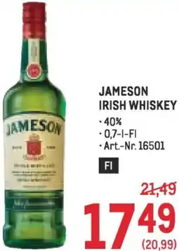 Metro Irish whiskey Angebot