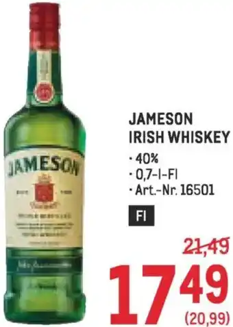 Metro Irish whiskey Angebot