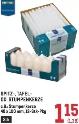 Metro Spitz-, tafel- od. stumpenkerze Angebot