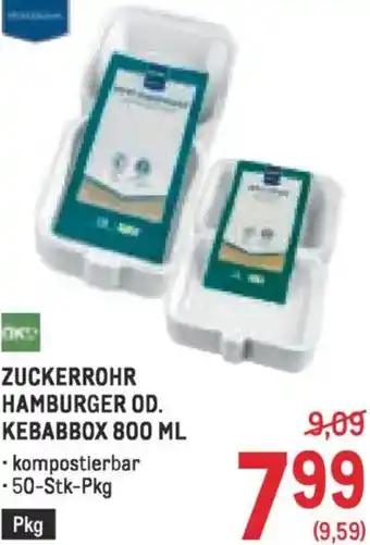 Metro Zuckerrohr hamburger od. kebabbox Angebot