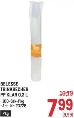 Metro Trinkbecher Angebot