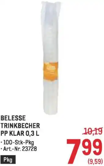 Metro Trinkbecher Angebot