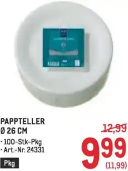 Metro Pappteller Angebot