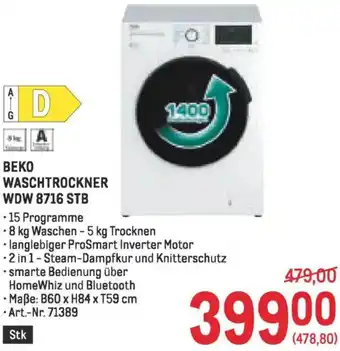 Metro Waschtrockner Angebot