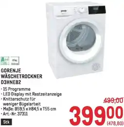 Metro Wäschetrockner Angebot