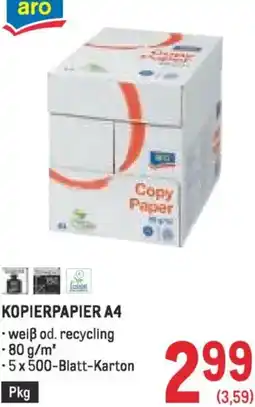 Metro Kopierpapier a4 Angebot