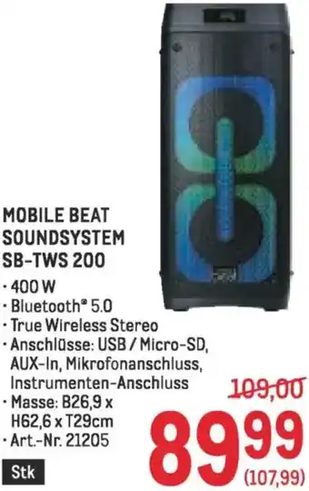 Metro Mobile beat soundsystem Angebot