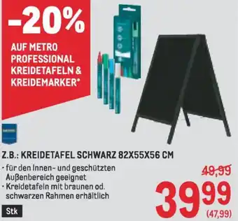 Metro Kreidetafel schwarz Angebot