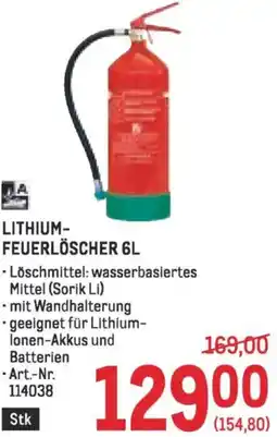 Metro Lithium- feuerlöscher Angebot