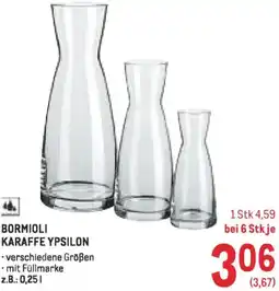 Metro Bormioli karaffe ypsilon Angebot