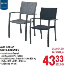 Metro Alu-rattan stuhl balsario Angebot
