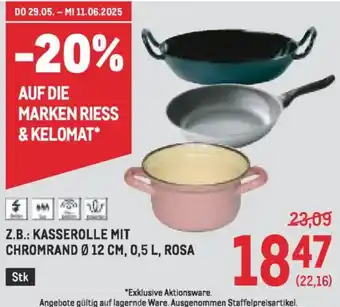 Metro Kasserolle mit chromrand Angebot