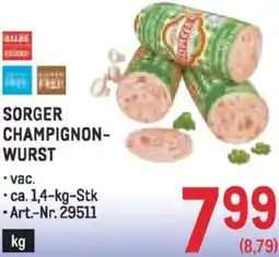 Metro Champignon- wurst Angebot