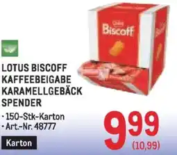 Metro Biscoff kaffeebeigabe karamellgebäck Angebot