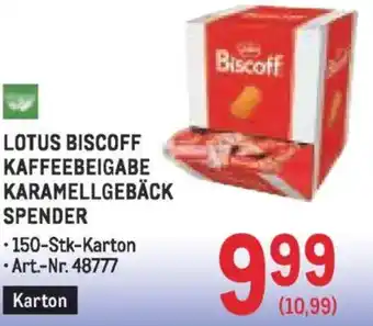Metro Biscoff kaffeebeigabe karamellgebäck Angebot