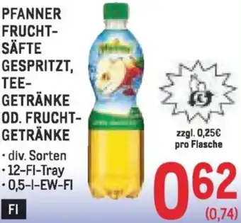 Metro Frucht- säfte gespritzt, tee- getränke od. frucht- getränke Angebot