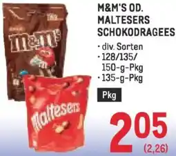 Metro M&m's od. maltesers schokodragees Angebot
