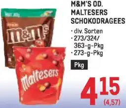 Metro M&m's od. maltesers schokodragees Angebot