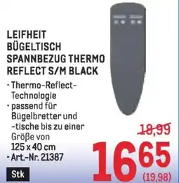 Metro Leifheit bügeltisch spannbezug thermo reflect s/m black Angebot