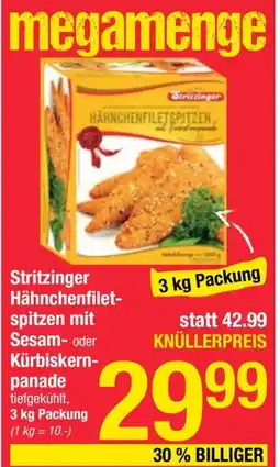 Maximarkt Stritzinger Hähnchenfilet- spitzen mit Sesam- oder Kürbiskern- panade Angebot