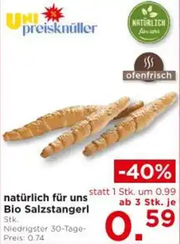 Unimarkt Bio Salzstangerl Angebot