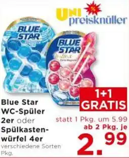 Unimarkt Blue star wc-spüler 2er oder spülkasten- würfel 4er Angebot