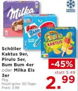 Unimarkt Schöller Kaktus, Pirulo, Bum Bum oder Milka Eis Angebot