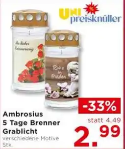 Unimarkt 5 Tage Brenner Grablicht Angebot