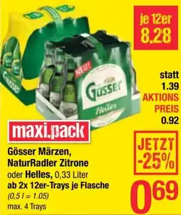 Maximarkt Gösser Märzen, NaturRadler Zitrone oder Helles Angebot