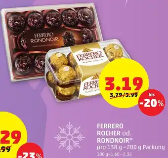 PENNY Ferrero Rocher Od. Rondnoir 138g-200g Angebot