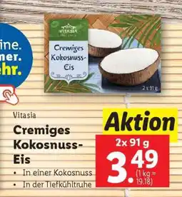 Lidl Vitasia Cremiges Kokosnuss-Eis Angebot
