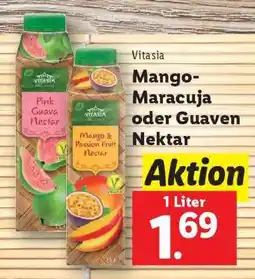 Lidl Vitasia Mango-Maracuja oder Guaven Nektar Angebot