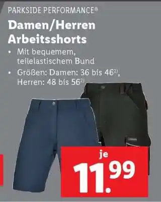 Lidl DAMEN-/HERREN-ARBEITSSHORTS Angebot
