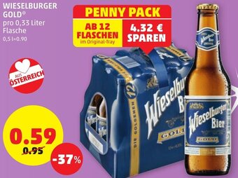 PENNY Wieselburger Gold 0,33 Liter Angebot
