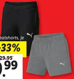 Lidl Puma Herren-Sweatshorts Angebot